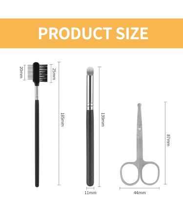 4-Piece Tear Stain Removal Comb Set for Dogs - Double-Sided Eye Combs Fur Scissors & Concealer Brushes for Crusts & Mucus - Buy Online on GoSupps.com