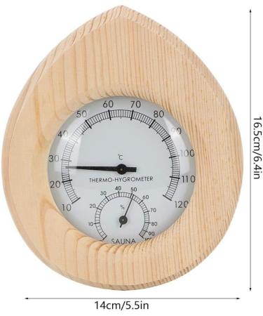 Yardwe 2-St Sauna Hygrometer - Accurate Temperature & Moisture Meter for Home Sauna Interior & Exterior Use - Buy Online on GoSupps.com