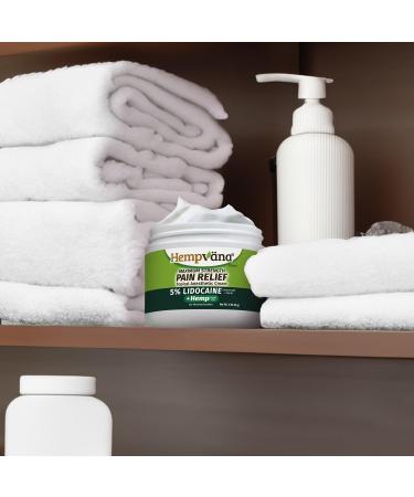 Hempvana Lidocaine 5% Relief Cream - Numbs Irritated Nerves Fast Anorectal Relief Hemp Seed Oil Non-Greasy 4-oz Jar - AS-SEEN-ON-TV - Buy Online on GoSupps.com
