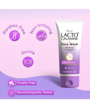 Lacto Calamine Face Wash with Kaolin Clay for Oily Skin 100 ml White LC_FW_PACK1 0 - Buy Online on GoSupps.com