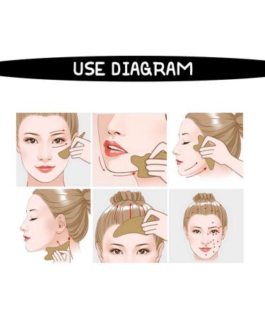 Jade Gua Sha Facial Tool for Face and Body Skin Massage - Pink - Buy Online on GoSupps.com