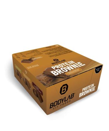 BODYLAB24 Protein Brownie Caramel & Almonds 12x50g | High Protein Snack 12g - Whey & Milk Protein Treats - Buy Online on GoSupps.com