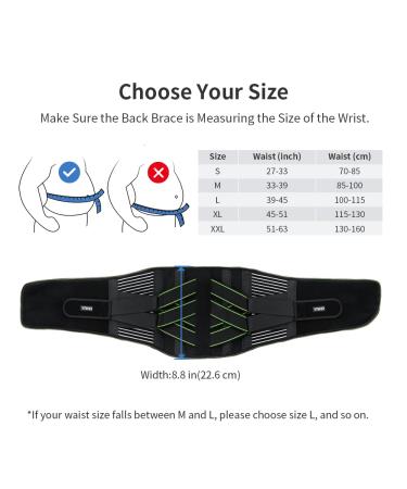 YAHA Back Support Belt for Lower Back Pain Relief - M Size (Waist 33-39) | Lumbar Brace for Work, Heavy Lifting, Herniated Disc, Sciatica, Scoliosis | Breathable with 7 Stays and Lumbar Pad - Buy Online on GoSupps.com