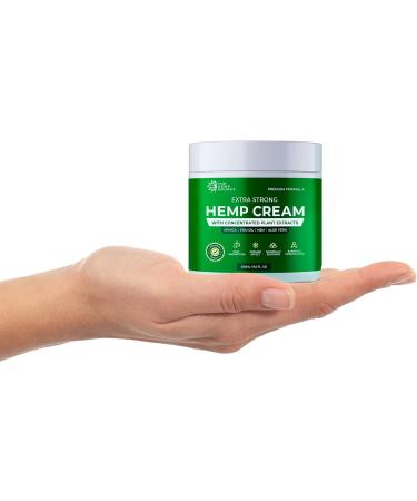 Hemp Cream Extra Strong | High Strength Hemp Oil Formula | Hemp Oil + Emu Oil Arnica MSM Aloe Vera | Rich in Natural Extracts | Soothe Back Neck Hands Feet | Large 250ml Tub - Buy Online on GoSupps.com