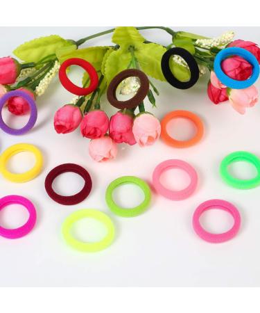 120 Pcs Multicolor Toddler Hair Ties for Girls - Elastic Cotton Ponytail Holders (15 Colors) - Buy Online on GoSupps.com