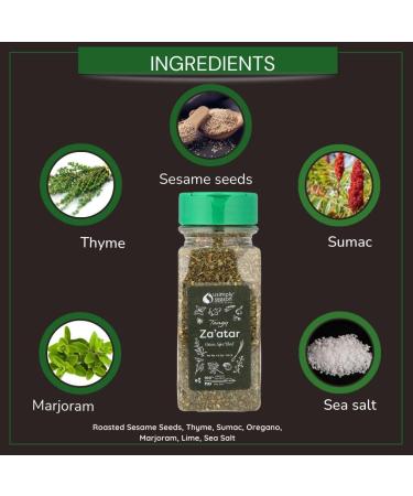 USimplySeason Zaatar Spice (assaisonnement la langue 136 1 g) Tangy 135 g (Lot de 1) - Buy Online on GoSupps.com