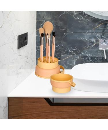 ALXBSONE Makeup Brush Cleaning Mat 3-in-1 Silicone Makeup Brush Cleaner Cleaning Pad Portable Washing Tool beige - Buy Online on GoSupps.com