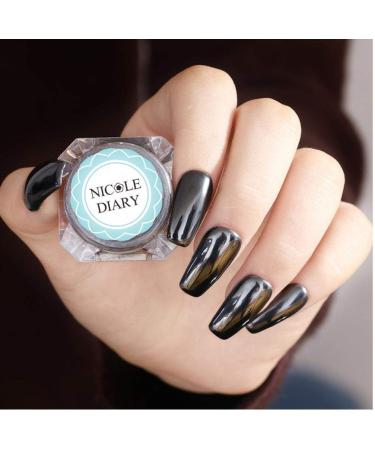 Holographic Nail Powder Holo Powder for Nails Nail Powder Rainbow Mirror Nail Powder Silver Gold Black Holo Manicure Nail Art Pigment Glitter Dust - Buy Online on GoSupps.com