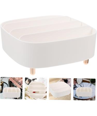 Housoutil 4pcs Box Makeup Storage Box Eyeshadow Cosmetics Organizer Countertop Organizer Split Type Bracket 20.6X20X8.6CMx4pcs Whitex4pcs - Buy Online on GoSupps.com