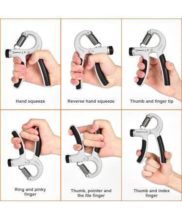 Vicloon Hand Trainer - Adjustable Forearm Training Device for Strength & Grip - Finger Coach in Black & Gray - Buy Online on GoSupps.com