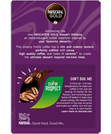 Nescaf Gold Latte Variety Pack - Instant Coffee - Sticky Toffee Pudding Chocolate Caramel Brownie Golden Honeycomb Aero - 21 Sachets with Recipe Cards - Buy Online on GoSupps.com