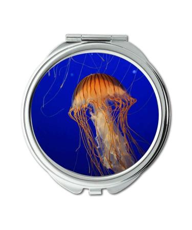 YENDOSTEEN Mirror Compact Mirror aquarium jellyfish jellyfishes pocket mirror portable mirror