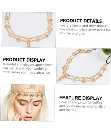 Beatifufu Rhinestone Elastic Headband Hair Bands for Womens Hair Gypsy Forehead Chain Hair Jewels for Women Elastic Headbands for Women Elastic Rhinestone Headwear Bridal Head Alloy Material - Buy Online on GoSupps.com