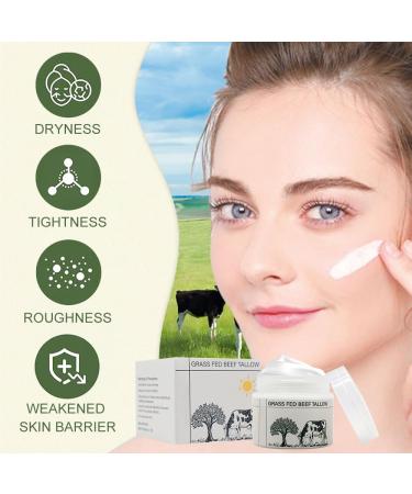  HASAIKA Organic beef tallow skin care cream - Moisturizing and nourishing for dry and sensitive skin - 50 ml - Buy Online on GoSupps.com