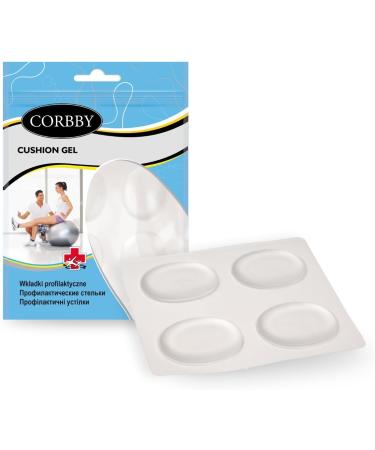FabaCare Corbby Gel-Padded Shoe Insoles - Transparent Self-Adhesive Gel Cushions for High Heels | 4 Pads for Ultimate Comfort - Buy Online on GoSupps.com