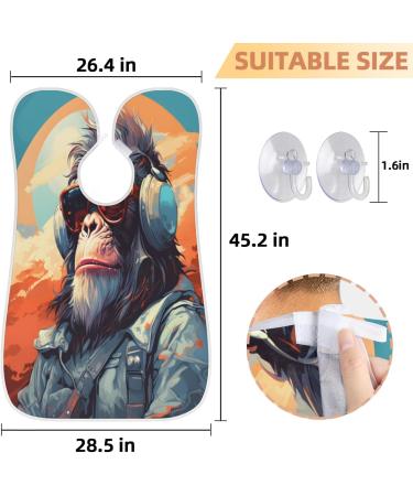 Shop Beard Bib Apron - Cool Gorilla Beard Hair Catcher for Men | Perfect Father's Day Anniversary & Christmas Gift with 2 Suction Cups - Buy Online on GoSupps.com