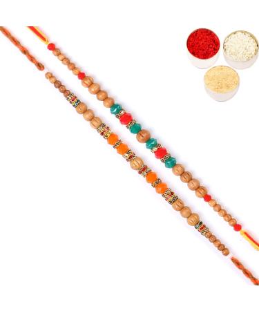 Ghasitaram Gifts Rakhi for Brother Rakhis Online - Set of 2 6490 6493 Fancy Rakhis