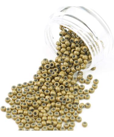 200PCS 3mm Nano Rings Silicone Lined Hair Extension Beads - Dark Blond - Buy Online on GoSupps.com