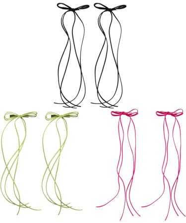 AJOIDR Ballet Ribbon Hair Bows Pack of 2 Hair Clip Korean Style Bows Clip Women Hair Holder Nonslip Barrettes Hair Ornaments Hot Pink - Buy Online on GoSupps.com