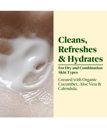 Cucumber Cleanse - USDA Organic Facial Purifying Cleanser for Dry to Combination Skin | Best International Shipping - Buy Online on GoSupps.com