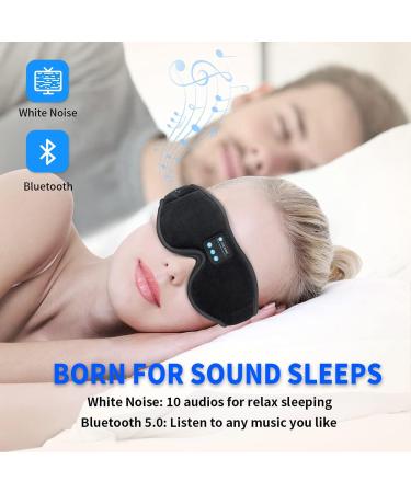 Sleep Mask with White Noise Bluetooth 5.0 Music Headphone | 10 White Noise Sounds | 10 Hours Play Time | Ideal for Men & Women | Small Size - Buy Online on GoSupps.com