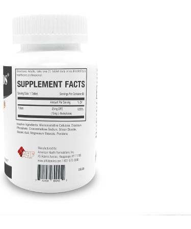 SEDDS BioFolate 15mg | 60 Tablets | Bioavailable Folic Acid | Non-GMO | Gluten Free | Made in USA - Buy Online on GoSupps.com