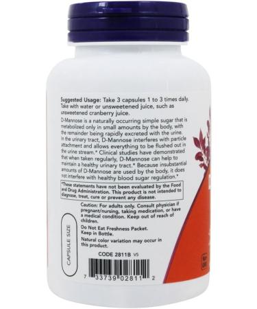 D-Mannose 450mg Capsules - 120 Count | UTI Support & Bladder Health Supplement - Buy Online on GoSupps.com