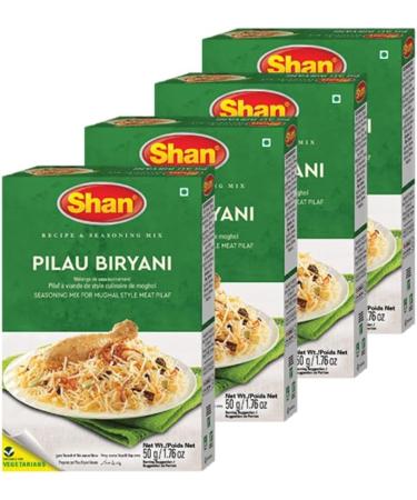 Shan Rice Pilau Biryani Seasoning Mix 50g - 4 Pack | Mughal Style Meet Pilaf Mughal Stil Fleisch Pilaw. - Buy Online on GoSupps.com
