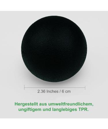 Massage Balls for Myofascial Relief - Hard Lacrosse Balls for Back Legs Feet & Hands - Trigger Point Massage Balls (2 Pieces Black) - Enhance Yoga & Muscle Relaxation - Buy Online on GoSupps.com