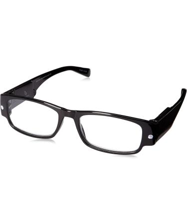 Foster Grant Men's LightSpecs Lloyd Reading Glasses with Lights - Rectangular Black/Transparent 59mm +1.75 | Shop Internationally - Buy Online on GoSupps.com