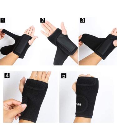 ONTYZZ Adjustable Wrist Support Brace for Typing & Sports | Metal Sheet Design for Pain Relief & Sports Injuries - Right Hand - Buy Online on GoSupps.com