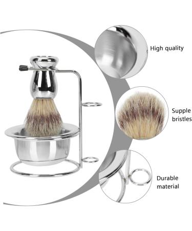 Minkissy Stainless Steel Barts Brush Set - Razor Brush Soap Bowl & Holder for Men's Grooming | Halter Bread Shell Travel Kit - Buy Online on GoSupps.com