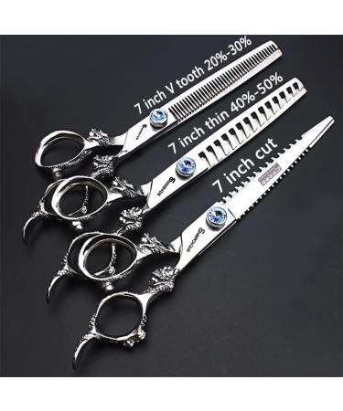 Professional 6-Inch Hairstyle Studio Styling Scissors - Japanese Hairdresser Tools with Chinese Dragon Design | 3-Piece Set for Precision Cutting - Buy Online on GoSupps.com