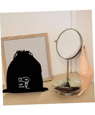 PLAFOPE 4 Pcs Hair Dryer Storage Bag Dryer Portable Drawstring Bags Hair Dryer Bag Hotel Plush Flannel Black - Buy Online on GoSupps.com