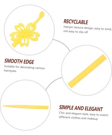 Beaupretty Hairpin japanese hair barrettes hair wooden stick flower hair clips for women japanese hair sticks chinese hair barrettes women hair clips hair chopsticks Acrylic China Miss French - Buy Online on GoSupps.com