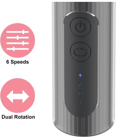Portable Rechargeable Electric Nail File Kit | 12 Bits, 6 Speeds | Professional Nail Drill for Acrylic & Gel Nails | Dark Gray | Great Gift for Women - Buy Online on GoSupps.com