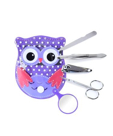 Spove Owl Design Manicure Set for Girls Teens - Pack of 6 Purple Nail Care Grooming Kits - Buy Online on GoSupps.com