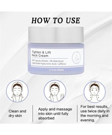 Tighten & Lift Firming Neck Cream Neck Firming Cream Tightening Lifting Sagging Skin 2024 New Pure Tighten & Lift Neck Cream for an Even Skin Tone and Neck Lift (2pcs) 50 g (Pack of 1) - Buy Online on GoSupps.com
