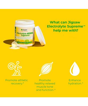 Jigsaw Health Electrolyte Supreme - Lemon Lime - 60 Servings of Electrolytes & Trace Minerals - International Shipping Available - Buy Online on GoSupps.com