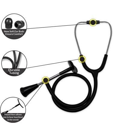 Latex-Free Dixie EMS Fetal Stethoscope with Pinard Horn - 22 - Best for Baby Heartbeat Detection - Buy Online on GoSupps.com
