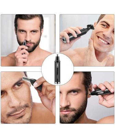 4-in-1 USB Rechargeable Ear and Nose Hair Trimmer for Men | Waterproof Professional Eyebrow & Facial Hair Trimmer with Double-Edge Stainless Steel Blade - Buy Online on GoSupps.com
