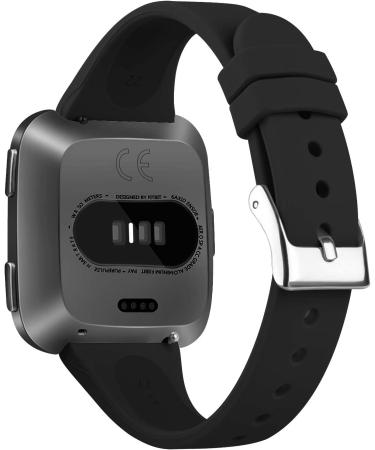 Tobfit Pack 3 Slim Bands - Compatible with Fitbit Versa 2, Versa, Versa Lite, SE - Silicone Replacement Smartwatch Wristband for Women Men - Small Black/Gray/Pink Sand - Buy Online on GoSupps.com