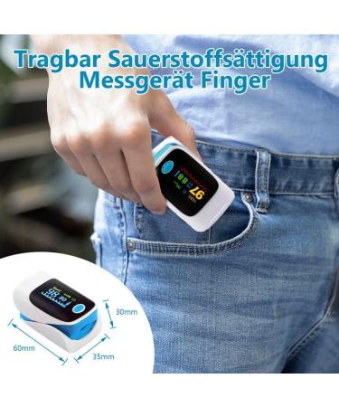 Soarfly Pulse Oximeter - Oxygen Saturation Measuring Device for Adults & Children with LED Display - Buy Online on GoSupps.com