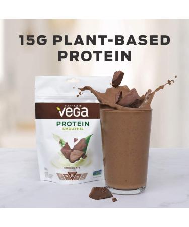 Vega Protein Smoothie Berry Plant Based Powder 9.2oz - Vegan Keto-Friendly Gluten Free Non-GMO Dairy Soy Lactose Free - 12 Servings - Buy Online on GoSupps.com