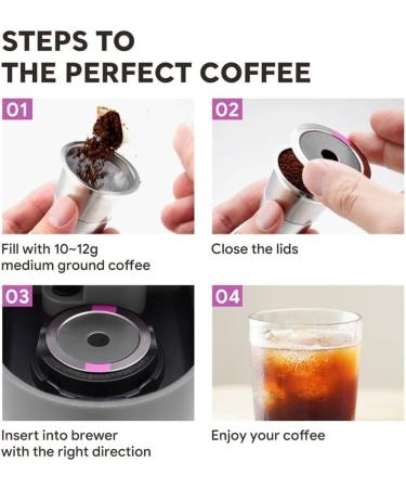  WheatThrive Reusable coffee capsules for K45 cup compatible with unique five-hole metal cup (B) - Buy Online on GoSupps.com
