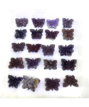 Home Decor Naturaly Amethyst Quartz Butterfly Shape Quartz Specimen Quality Fengshui Natural Crystals Gifts Natural Crystal Raw Stones and Minerals Stone Mineral Specimen - Buy Online on GoSupps.com