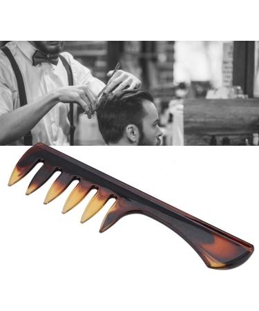 Retro Hairstyle Comb Men's Wide Teeth Resin Comb Anti-static Suitable for Salon and Home Use (2 wide tooth handle models) - Buy Online on GoSupps.com
