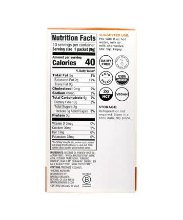 Navitas Organics Turmeric Latte Superfood Mix - 10 Packets (0.31 oz each) for Healthy Wellness - Buy Online on GoSupps.com