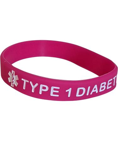 Set of 5 Type 1 Diabetes Silicone Bracelets - Insulin Dependent Diabetic Awareness Wristbands - Buy Online on GoSupps.com