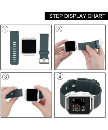 6 Pack Silicone Sport Bands Compatible with Fitbit Blaze - Women Men - Rose Gold Silver Gold Black Gray Slate - Small - Buy Online on GoSupps.com